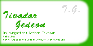 tivadar gedeon business card